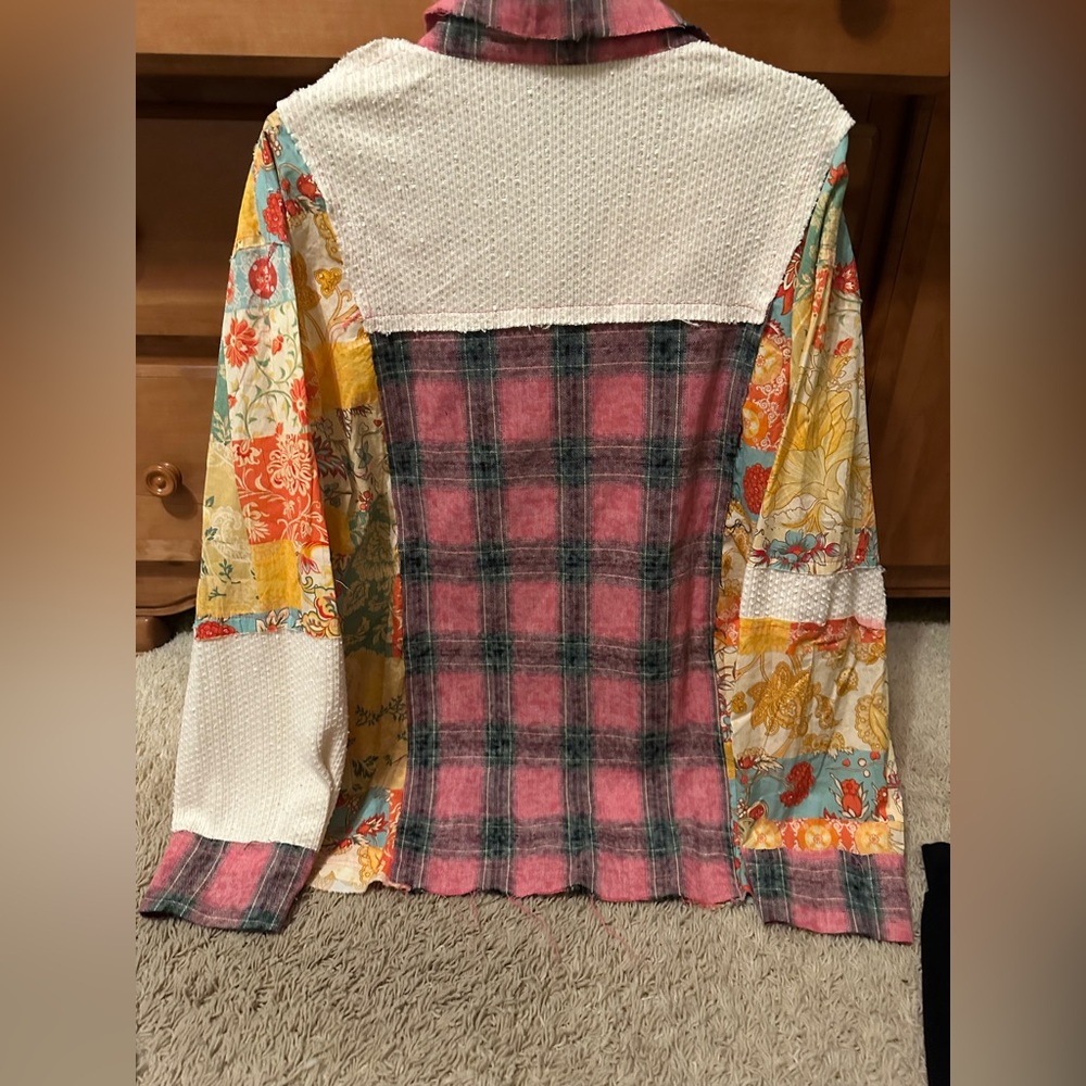 NWOT POL MULTI BUTTON DOWN SHACKET - image 6